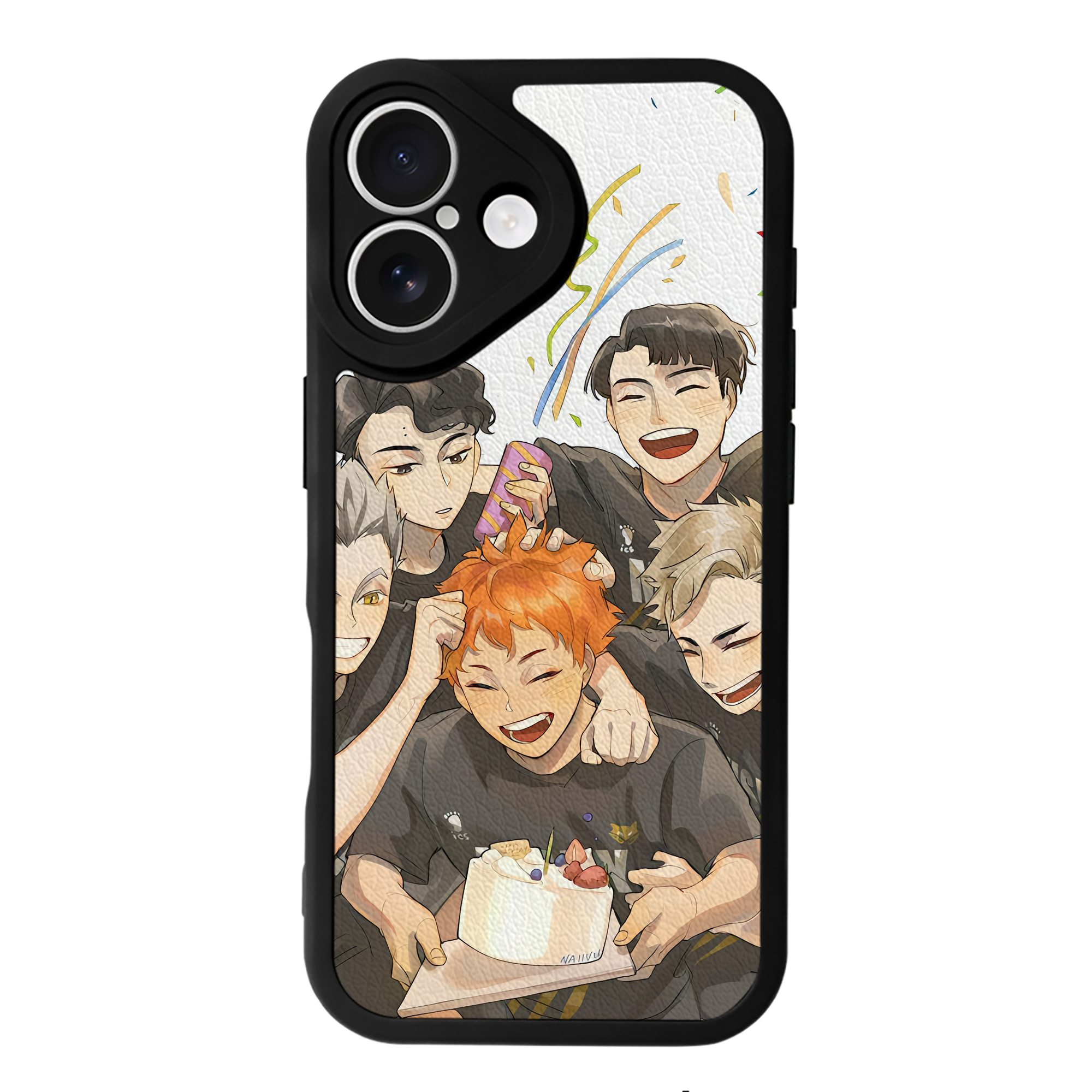 （画像用） ハイキュー!! Haikyu!! 【iPhone 16シリーズ対応】シリコンスマホケース（レザー調） 材質：シリコン